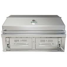 Sunstone Emerald - 42-Inch 2-Burner Gas Hybrid Dual Zone Grill - Charcoal/Wood Burning - EMCHDZ42-LP