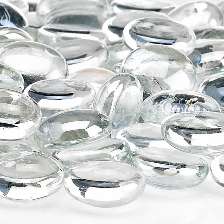 American Fire Glass Glacier Ice, 10 lb. Jar Fire Beads - FBGLA10J