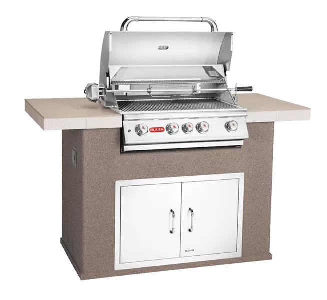 Bull Island Master Q Outdoor Kitchen & Stainless Steel Grill Quartzsite Base - 31004-LP