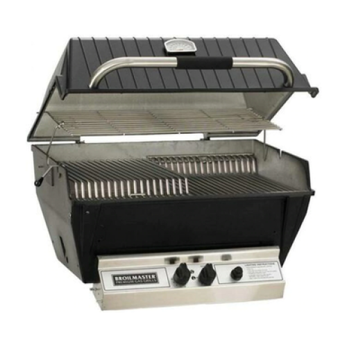 Broilmaster Premium Series-  24-Inch 2-Burner Built-In Grill with Standard Burners - Liquid Propane Gas - P4XF