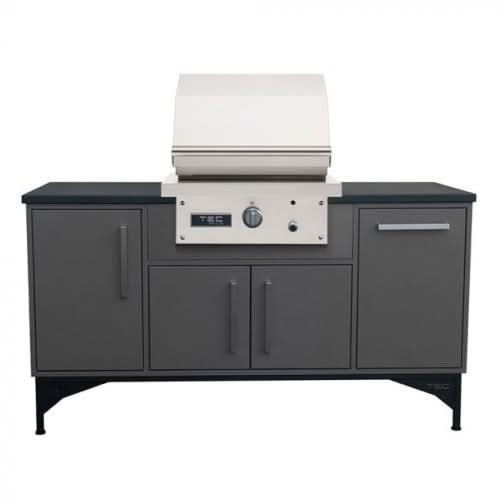 TEC Patio FR - 26-Inch 1-Burner Grill on Midcentury Modern Island (66 Inch) - Liquid Propane Gas - PFR1LPISL