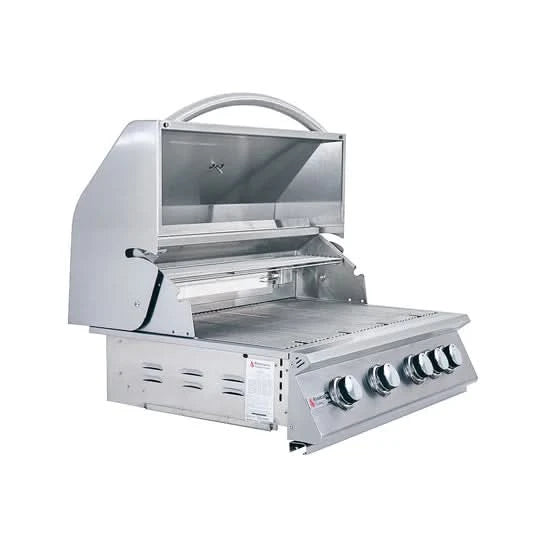 RCS Premier - 32-Inch 4-Burner Built-In Grill with Blue LED and Rear Burner - Natural Gas - RJC32AL