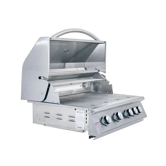 RCS Premier - 32-Inch Freestanding Grill with Blue LED Lights and Rear Burner - Natural Gas - RJC32ALCK