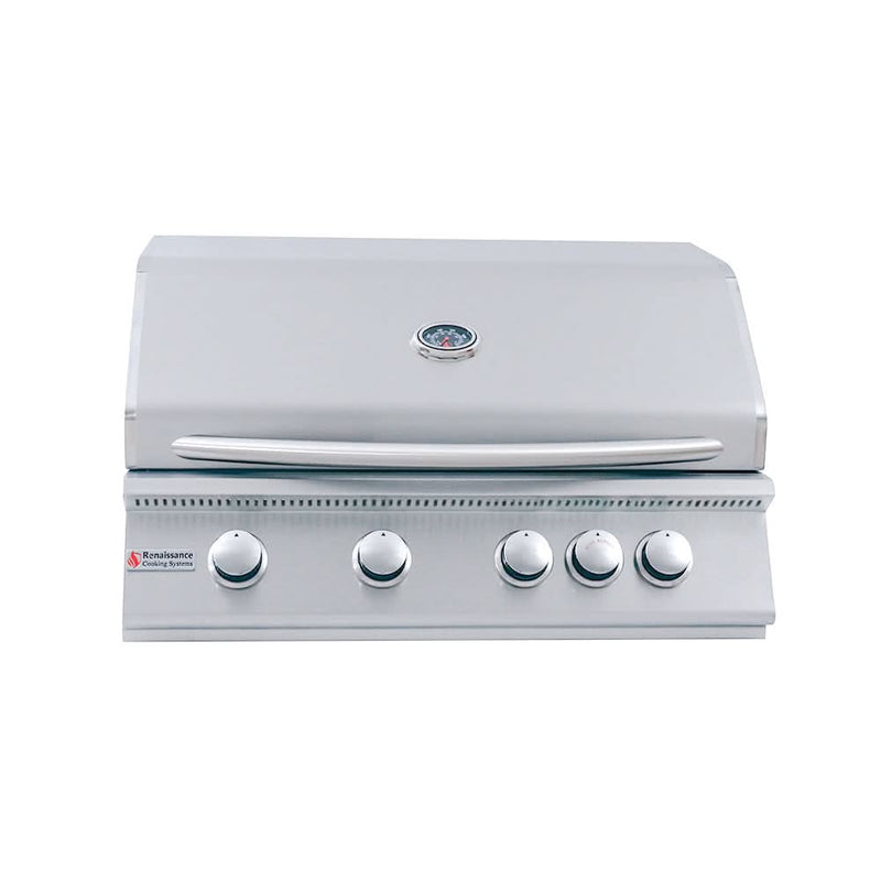RCS Premier - 32-Inch 4-Burner Built-In Grill with Rear Burner - Liquid Propane Gas - RJC32ALP
