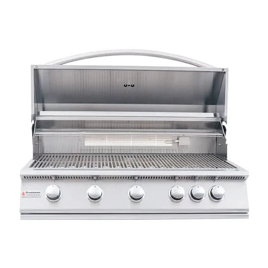 RCS Premier - 40-Inch 5-Burner Built-In Grill with Rear Infrared Burner - Natural Gas - RJC40A