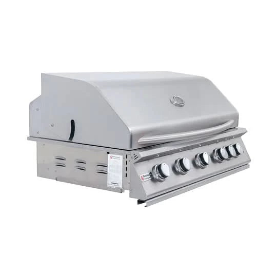 RCS Premier - 40-Inch 5-Burner Built-In Grill with Blue LED Lights and Rear Burner - Natural Gas - RJC40AL