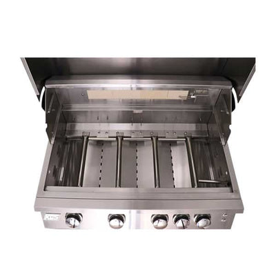 RCS Premier - 40-Inch 5-Burner Built-In Grill with Blue LED Lights and Rear Burners - Liquid Propane Gas - RJC40ALLP