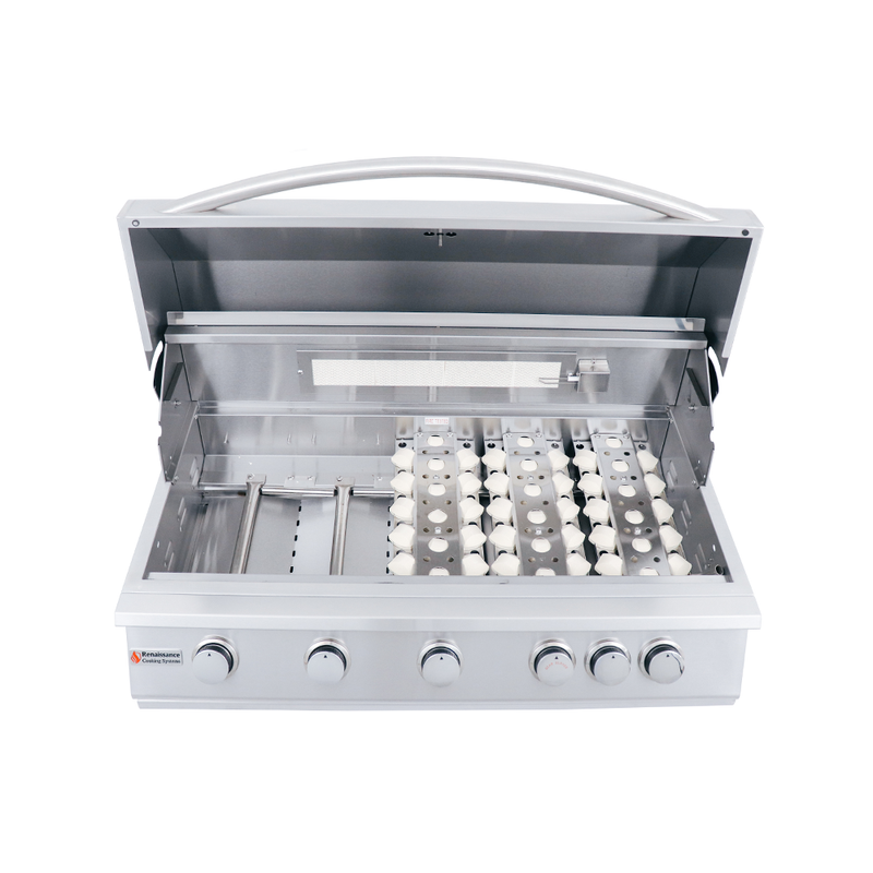 RCS Premier - 40-Inch 5-Burner Built-In Grill with Rear Burner - Liquid Propane Gas - RJC40ALP