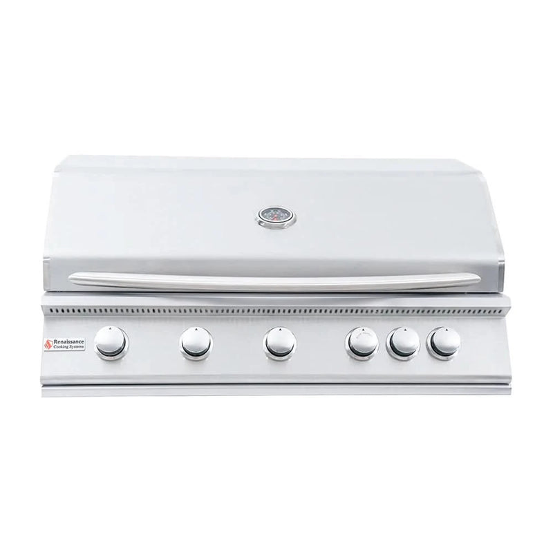 RCS Premier - 40-Inch 5-Burner Built-In Grill with Rear Infrared Burner - Natural Gas - RJC40A