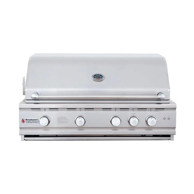 RCS Cutlass Pro - 38-Inch 4-Burner Freestanding Grill with Blue LED Lights and Rear Burner - Natural Gas - RON38A + RONKC