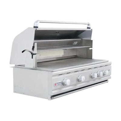 RCS Cutlass Pro - 42-Inch 4-Burner Freestanding Grill with Rear Infrared Burner and Blue LED Lights - Liquid Propane Gas - RON42ALP + RONJC