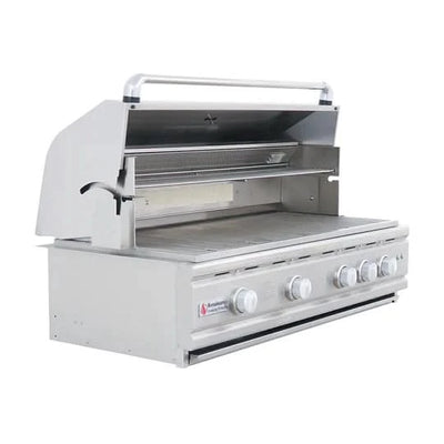 RCS Cutlass Pro - 42-Inch 4-Burner Freestanding Grill with Rear Infrared Burner and Blue LED Lights - Natural Gas - RON42A + RONJC