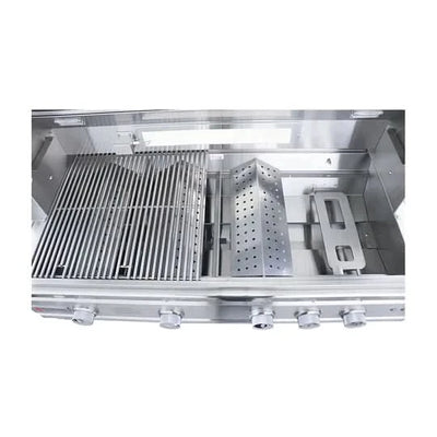 RCS Cutlass Pro - 42-Inch 4-Burner Freestanding Grill with Rear Infrared Burner and Blue LED Lights - Liquid Propane Gas - RON42ALP + RONJC