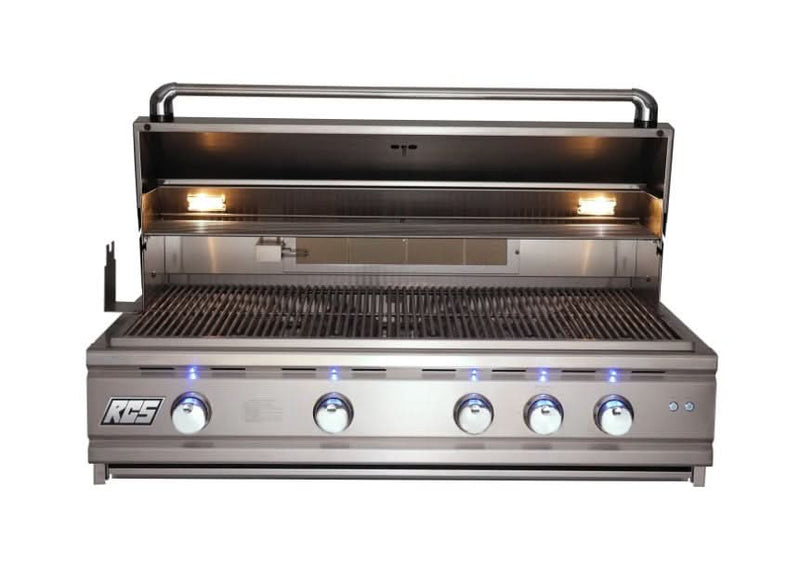 RCS Cutlass Pro - 42-Inch 4-Burner Built-In Grill with Blue LED Lights and Rear Burner - Liquid Propane Gas - RON42ALP