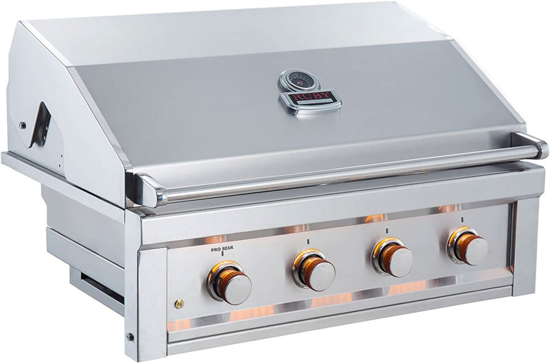 Sunstone Ruby - 36-Inch 4-Burner Built-In Grill with Pro Sear - Natural Gas - RUBY4B-NG