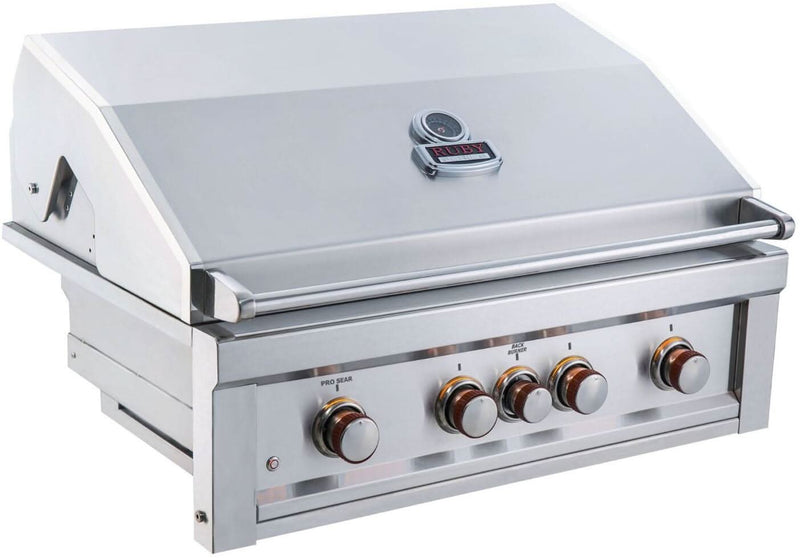Sunstone Ruby - 36-Inch 4-Burner Built-In Grill - Liquid Propane Gas - RUBY4BIR-LP