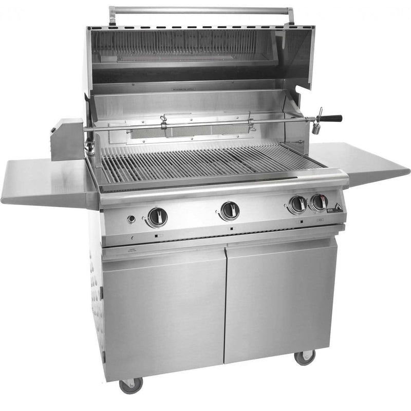 PGS Legacy Pacifica Gourmet - 39-Inch 3-Burner Freestanding Grill - Liquid Propane Gas - S36RLP + S36CART