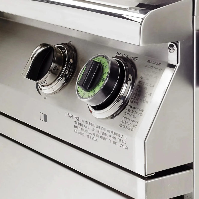 PGS T-Series Commercial - 39-Inch 3-Burner Built-In Grill with Timer - Liquid Propane Gas - S36TLP
