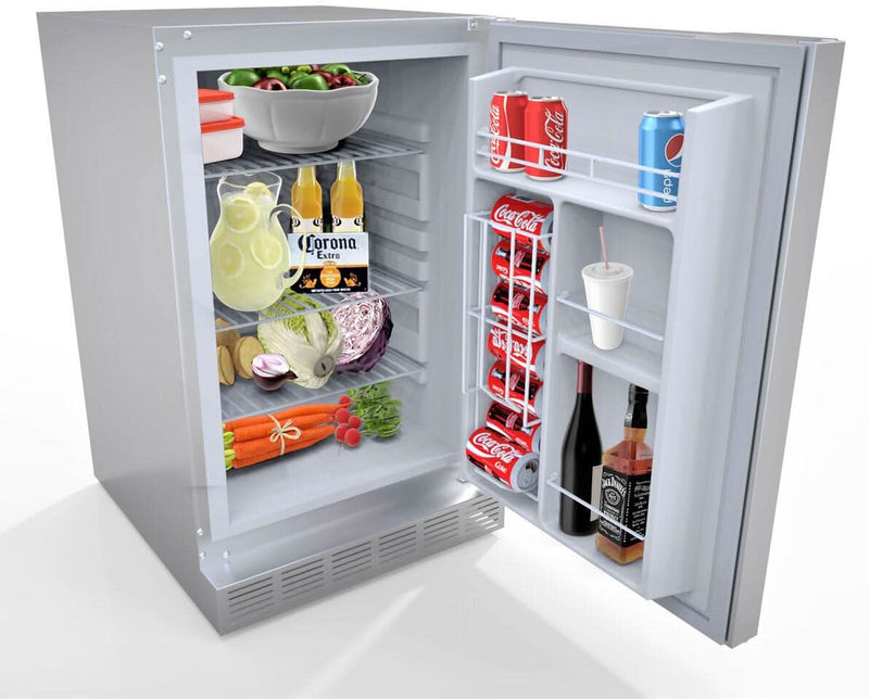 Sunstone 21 Stainless Steel Outdoor Rated Refrigerator - SAPFR21PRO