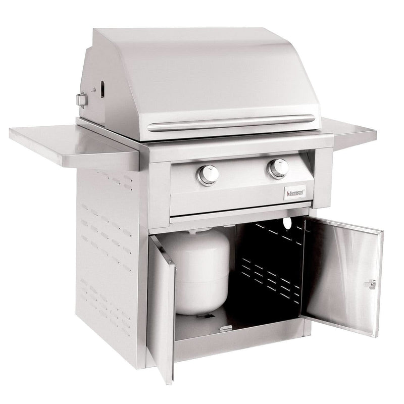 Summerset Builder - 30-Inch 2-Burner Freestanding Grill on Pedestal - Natural Gas - SBG30-NG + SBG30-PED