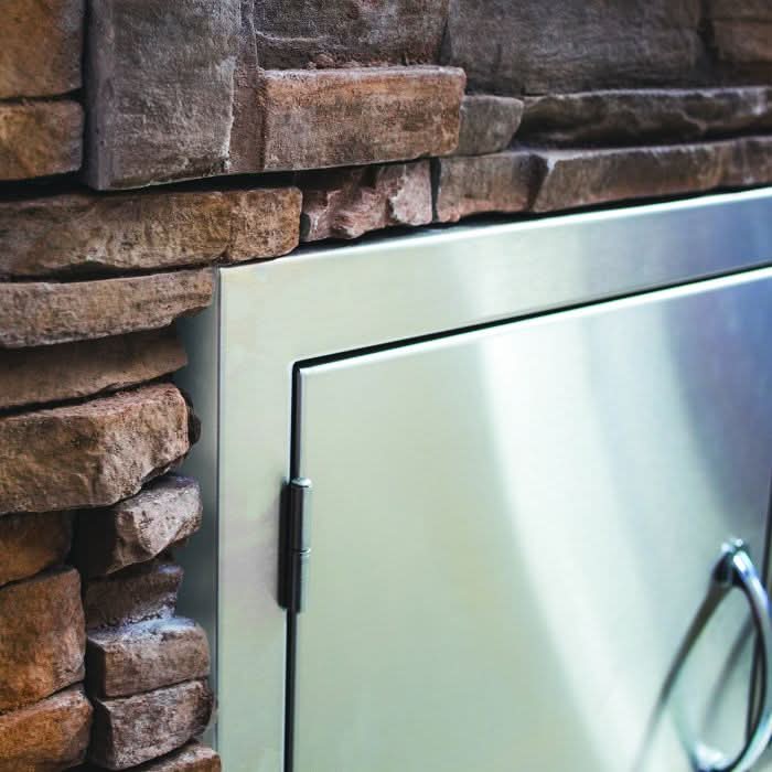 Summerset Vertical Double Drawers with Masonry Frame, 17x21 Inch - SSDR2-17M