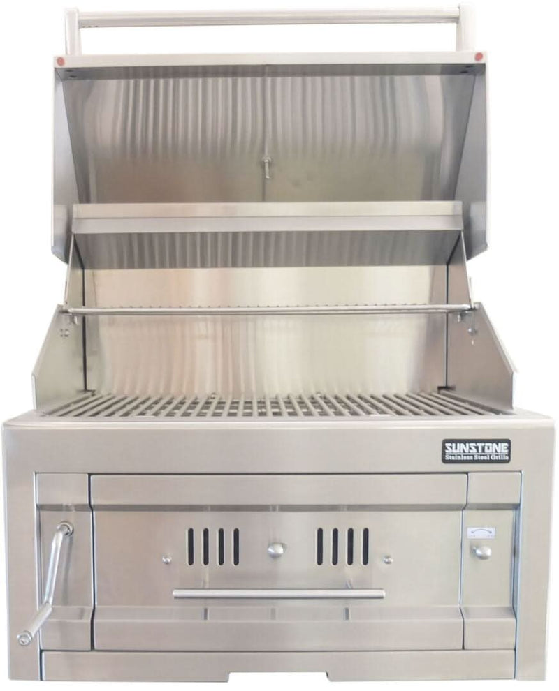 Sunstone - 28-Inch 3-Burner Single Zone Grill - Charcoal - SUNCHSZ28