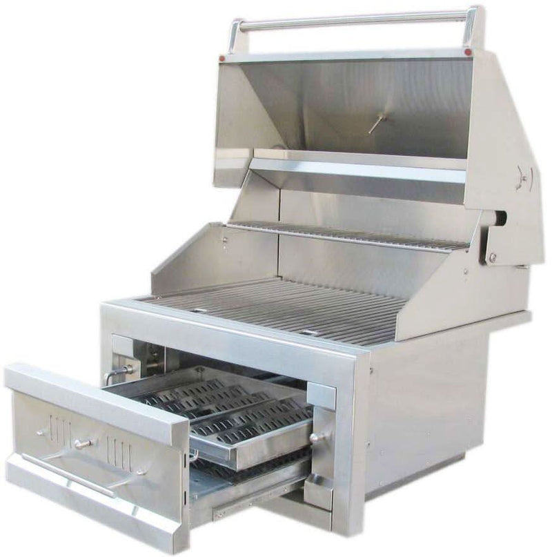 Sunstone - 28-Inch 3-Burner Single Zone Grill - Charcoal - SUNCHSZ28