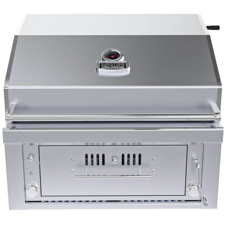 Sunstone - 28-Inch 3-Burner Single Zone Grill - Charcoal - SUNCHSZ28