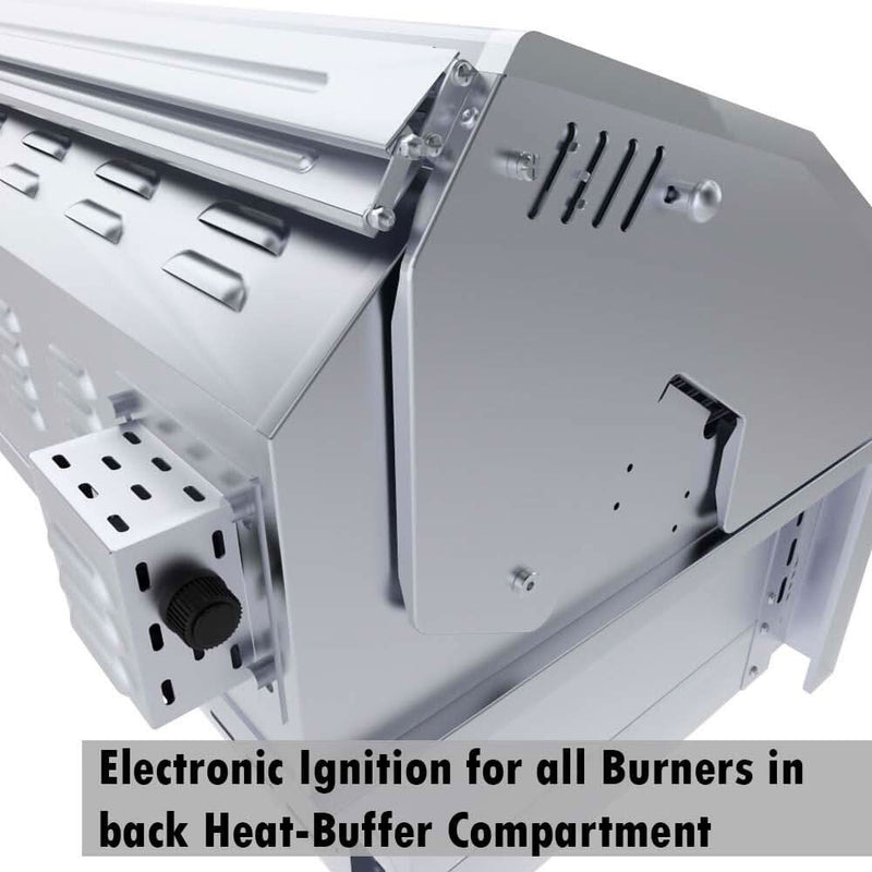 Sunstone 30-Inch 3-Burner Built-In Grill Hybrid - Natural Gas - SUNCHSZ30IR-NG