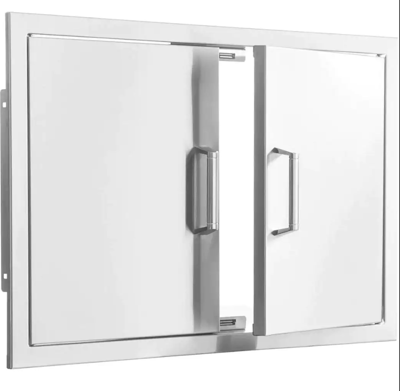 Eloquence 25-Inch Stainless Steel Double Access Door, Traditional - Eloquence-260-AD25 + Eloquence-350H-Handle (2)
