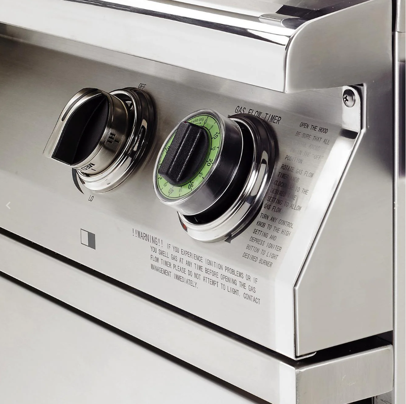 PGS T-Series Commercial - 39-Inch 3-Burner Freestanding Grill with Timer - Liquid Propane Gas - S36TLP + S36CART