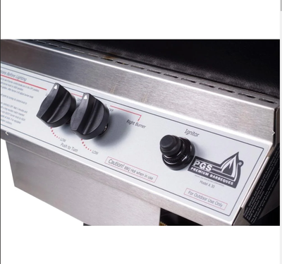 PGS A Series A30 - 30-Inch 2-Burner Stainless Steel Portable Pedestal Base Grill - Natural Gas - A30NG + ASPED + ANC
