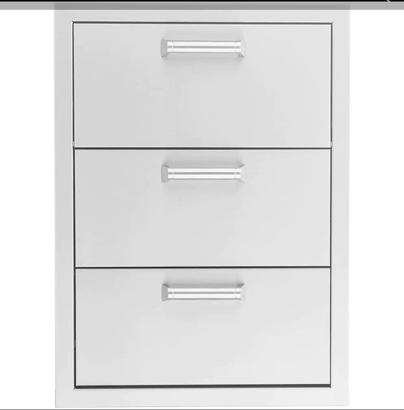 Eloquence 16-Inch Stainless Steel Double Access Drawer With Paper Towel Dispenser, Contempo - Eloquence-260-DRW3-PTH + Eloquence-350H-Handle (3)