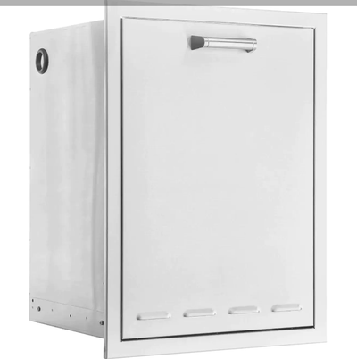 Eloquence 20-Inch Stainless Steel Roll-Out Trash or Propane Tank Drawer, Contempo - Eloquence-260-TRLP-DRW + Eloquence-350H-Handle