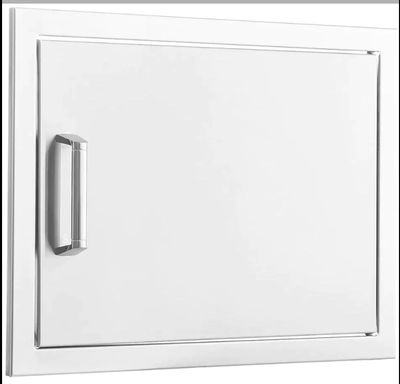 Eloquence 24-Inch Stainless Steel Reversible Single Access Door, Horizontal, Contempo - Eloquence-260-SH-2014 + Eloquence-350H-Handle