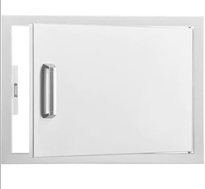 Eloquence 24-Inch Stainless Steel Reversible Single Access Door, Horizontal, Contempo - Eloquence-260-SH-2014 + Eloquence-350H-Handle