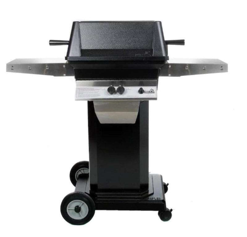 PGS A Series A40 - 2-Burner Black Portable Pedestal Base Grill - Liquid Propane Gas - A40LP + ABPED + ALC