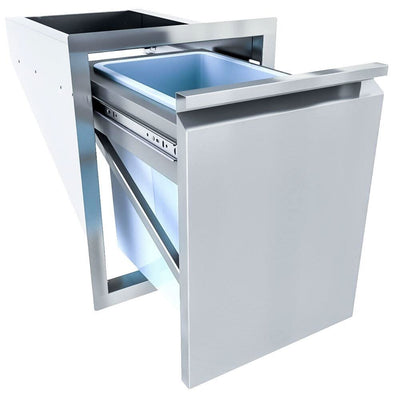 Sunstone 16 Inch Aruba Series Large Trash Drawer with an ABS Trash Bin Included - ARU-16TRD
