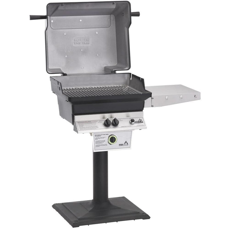 PGS T-Series T40 Commercial - 2-Burner Bolt-Down Patio Post Grill with Timer - Liquid  Propane Gas - T40LP + AMPB