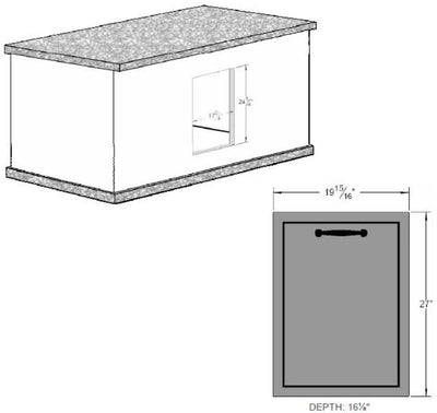 Sole Gourmet 25"x17" Trash Drawer - TD25X17