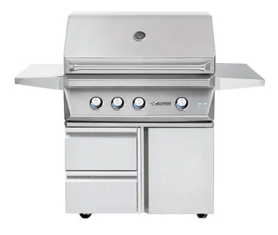 Twin Eagles - 36-Inch 3-Burner Freestanding Grill - Natural Gas - TEBQ36RS-CN + TEGB36SD-B