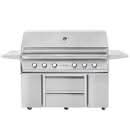 Twin Eagles - 54-Inch 4-Burner Freestanding Grill On Deluxe Cart - Liquid Propane Gas with Sear Zone - TEBQ54RS-CL + TEGB54SD-B