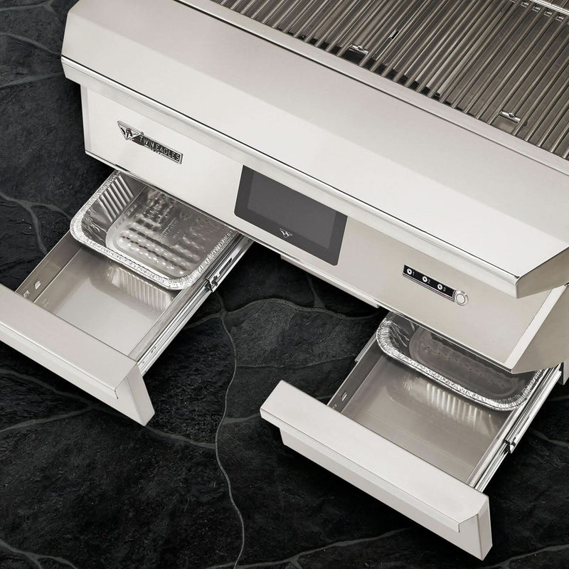 Twin Eagles Wi-Fi Controlled 36-Inch - Grill On Deluxe Cart - Pellet Grill And Smoker - TEPG36G + TEPGB36