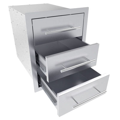 Sunstone 16 Inch Texan Series Large Triple Drawer Unit - TEX-16TD