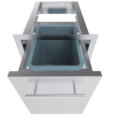 Sunstone 16 Inch Texan Series Large Trash Drawer with an ABS Trash Bin Included - TEX-16TRD