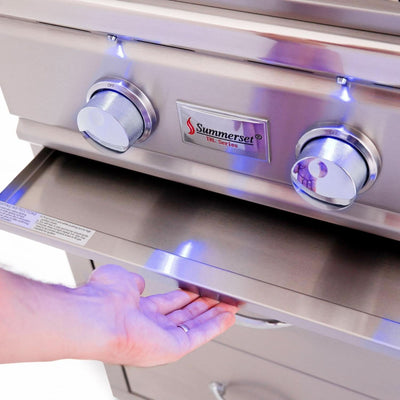 Summerset TRL Deluxe - 44-Inch 4-Burner Freestanding Grill - Natural Gas - TRLD44-NG + CART-TRLD44-DC