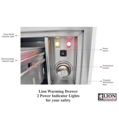 Lion Built In 120V Electric Stainless Steel Warming Drawer - WD256103