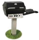 Broilmaster P4X Premium - 24-Inch 2-Burner In Ground Post Grill - Liquid Propane Gas - P4X + SS48G