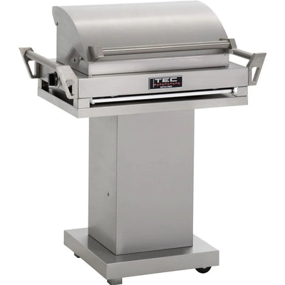 TEC G-Sport FR - 30-Inch 1-Burner Freestanding Infrared Grill - Liquid Propane Gas on Stainless Pedestal - GSRLPFR + GSPED