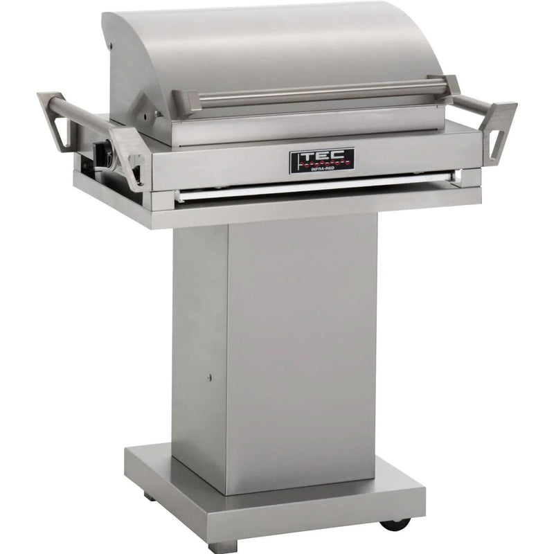 TEC G-Sport FR - 30-Inch 1-Burner Freestanding Infrared Grill - Natural Gas on Stainless Pedestal - GSRNTFR + GSPED